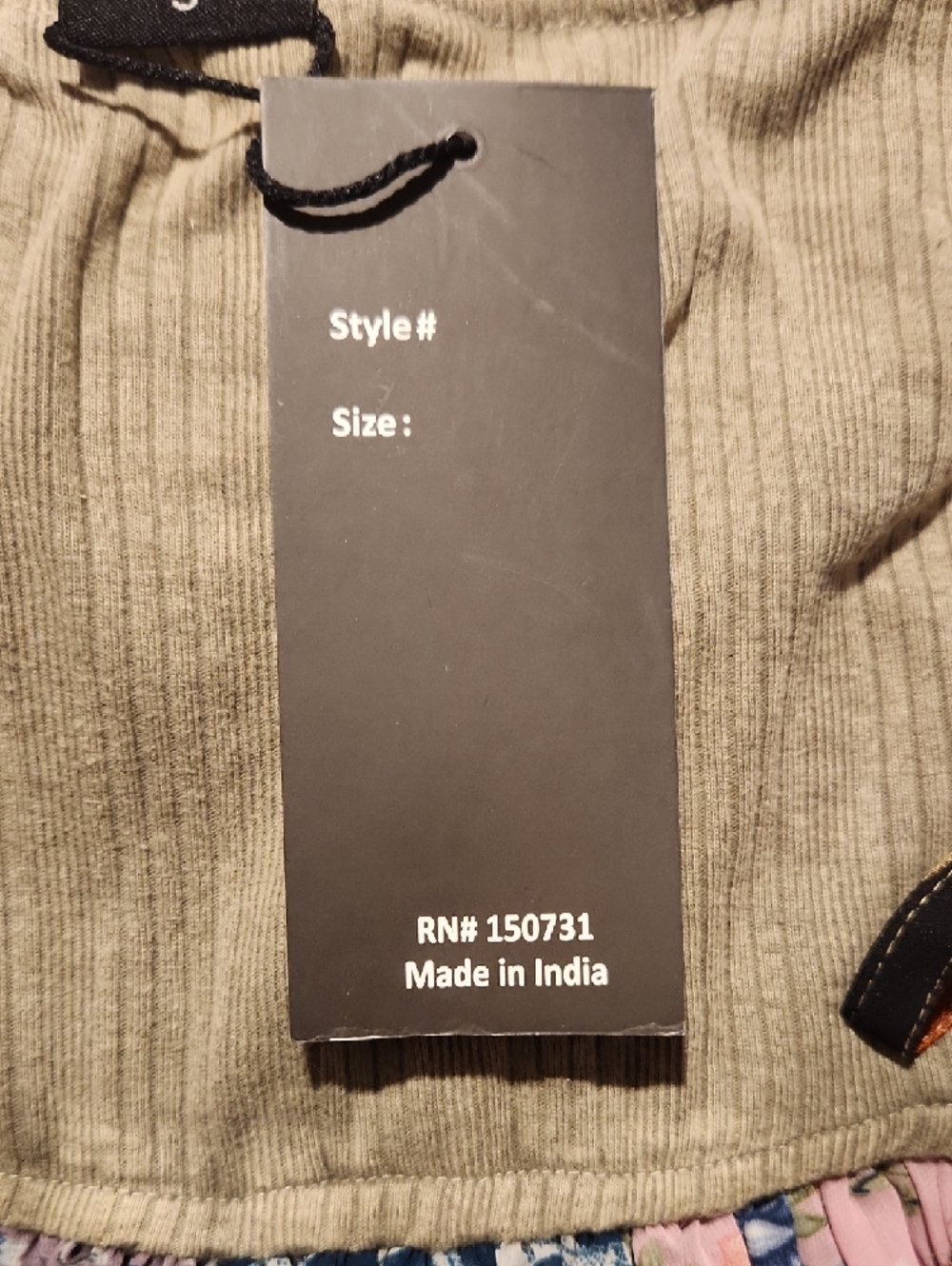 Young Threads Olive Ribbed Mini Dress - Picture 3 of 5